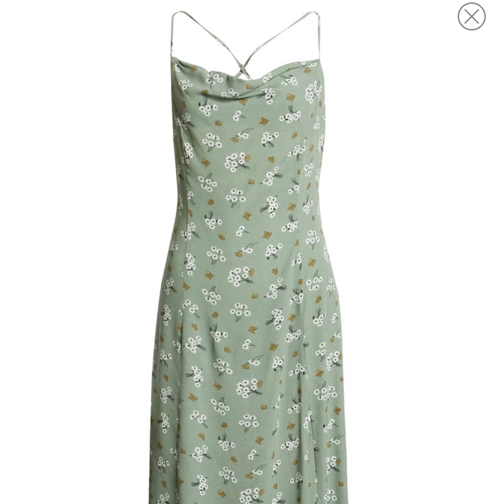 Leith High Slit Sleeveless Midi Dress